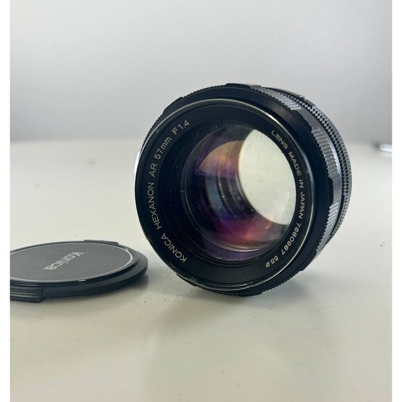 UNTESTED AS-IS Konica Hexanon AR 57mm f/1.4 Lens Konica AR Mount